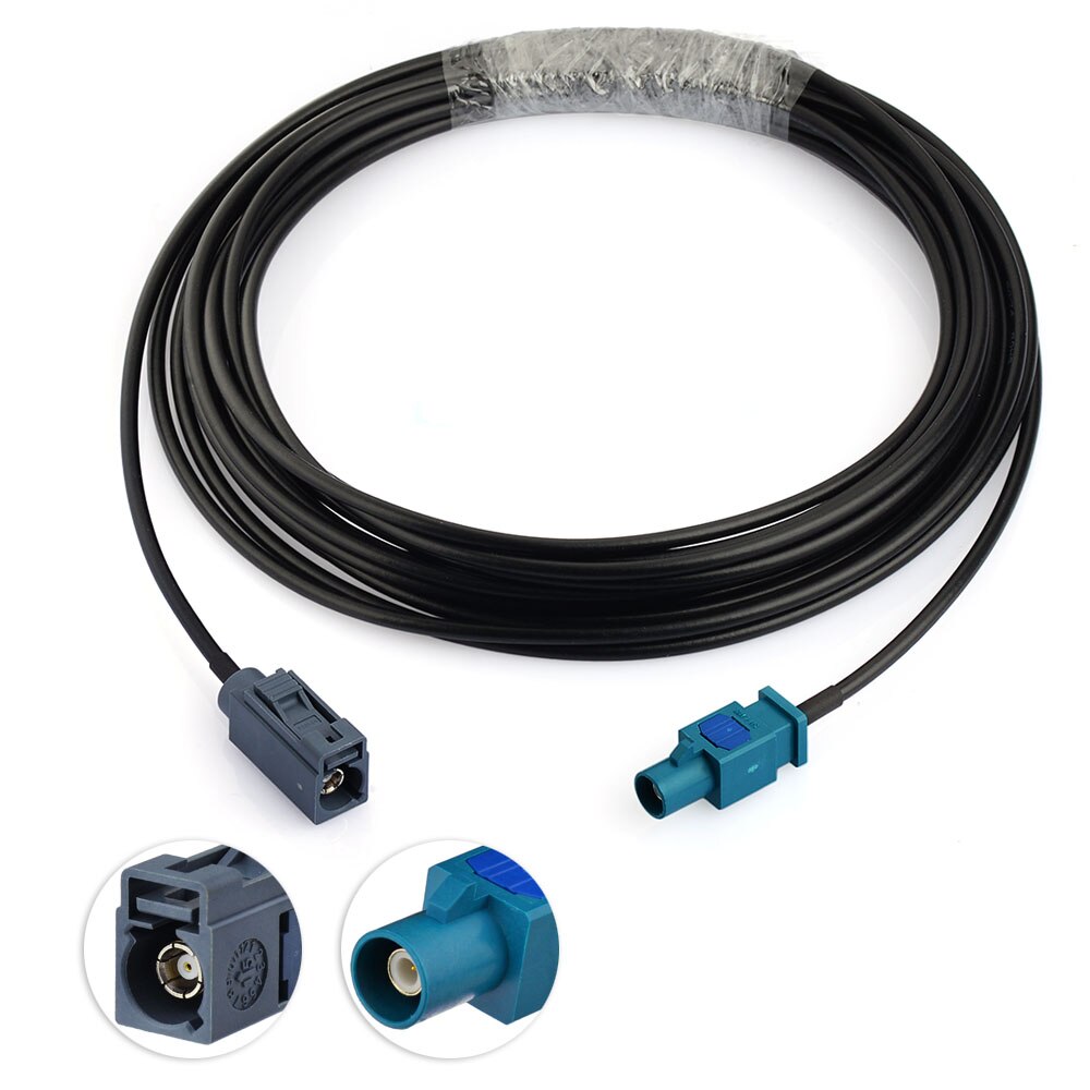 Superbat Car Multi-band Combined Antenna DAB+GPS+FM Radio Amplified Shark Fin Roof Mount Fakra 5m Cable for Alpine Ezi-DAB