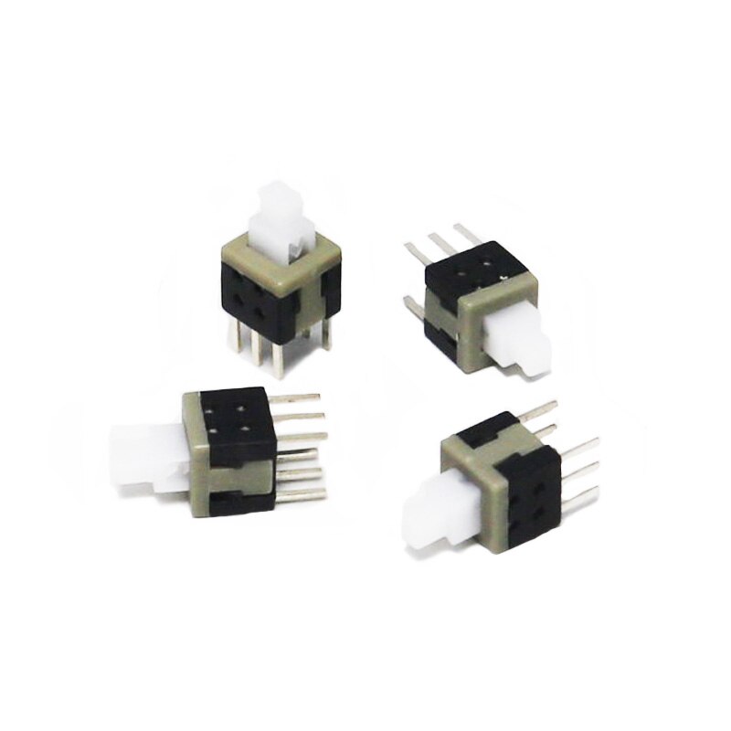 100 Stks/partij 5.8X5.8 7X7 8X8 8.5X8.5Mm Zelfsluitende/Unlock Push tactile Vermogen Micro Switch 6 Pin Knop Schakelaars