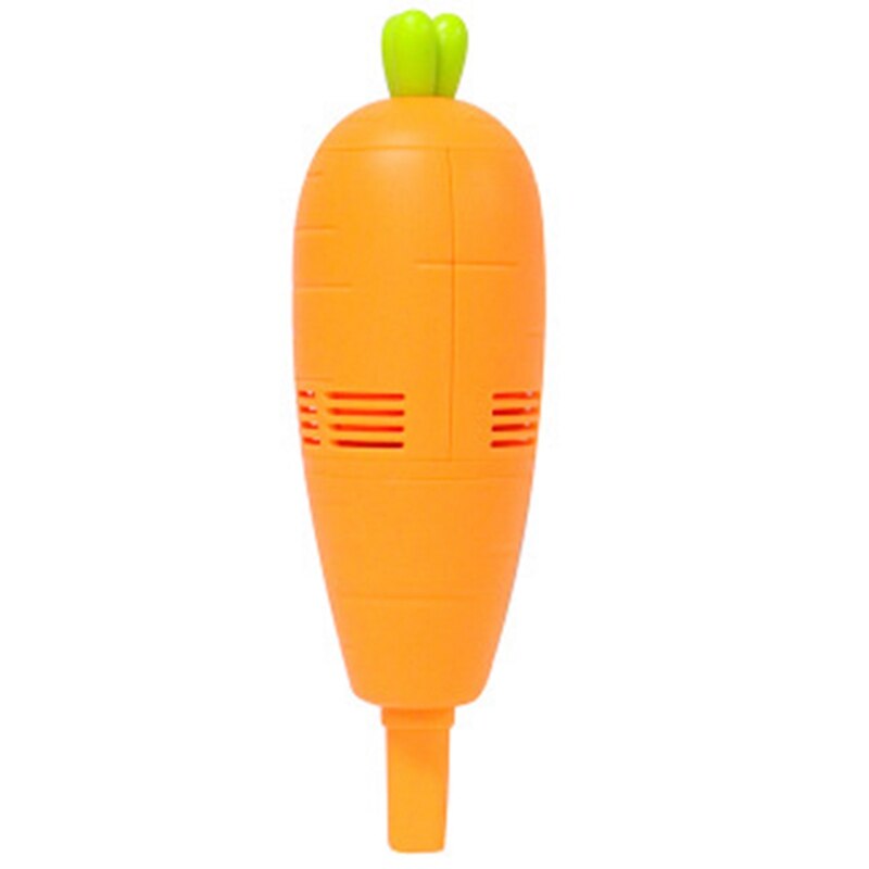 Mini desktop støvsuger plast multifunktion bærbar opladning håndholdt bil pc tastatur børste støv rengøringssæt: Orange