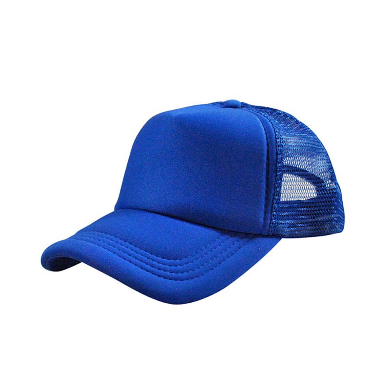 Verstelbare fietsmuts unisex effen sport golfpet trucker mesh unisex aantrekkelijke blanco zomer viziermutsen