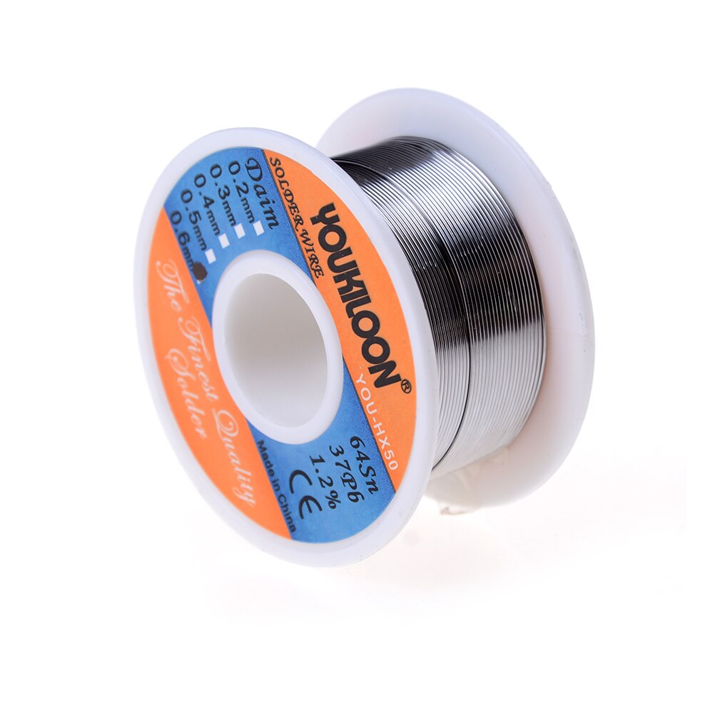 Rollo de alambre de estaño para soldar, colofonia de núcleo de fundido, 0,6mm, , 1 rollo,