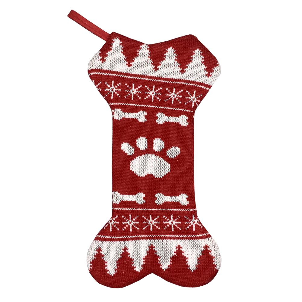 Jaar Kerst Kous Sack Xmas Candy Bag Kerst Decoraties Voor Thuis Sok Kerstboom Decoratie: Dog paw