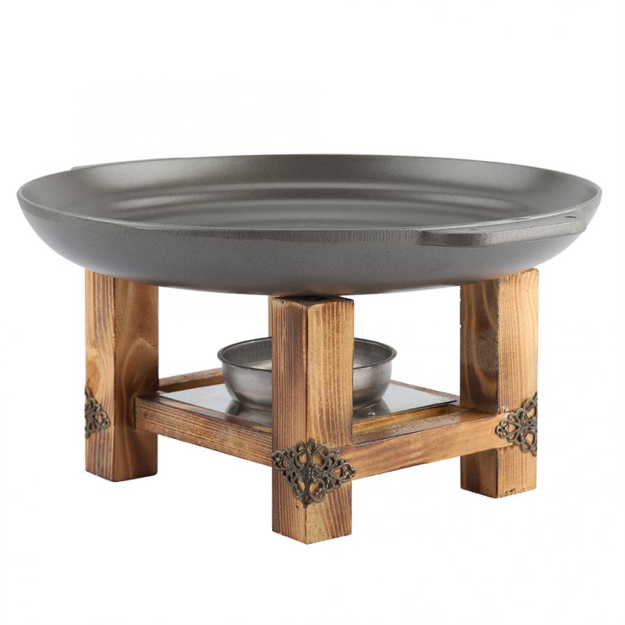 Alcoho Stove Non Stick Grill Plate Barbecue Skewers Chafing Dish Party Buffet Pan Cookware Outdoor Camping Tool