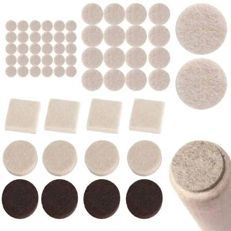 Felt Furniture Pad Round Chair Legs Anti Scratch Floor Protector Self-Adhesive Furniture Sliders for Hardwood Floors Table Couch