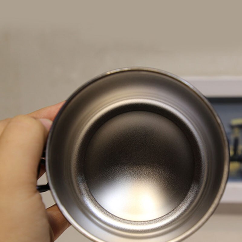 Baispo rustfrit stål kaffekrus med låg amerikansk stil te mælkekop anti-fald rejse krus termisk isolering kaffe tegning