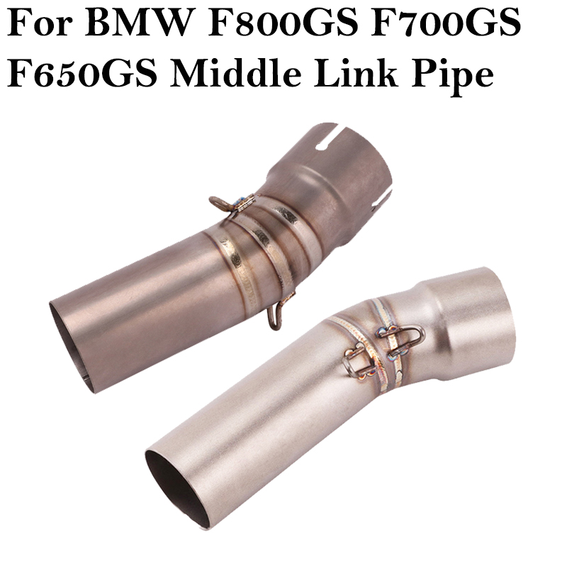 Voor Bmw F800GS F700GS F650GS Motorfiets Uitlaat Escape Bewerkt Titanium Legering Sluit Midden Link Pijp Zonder Uitlaat
