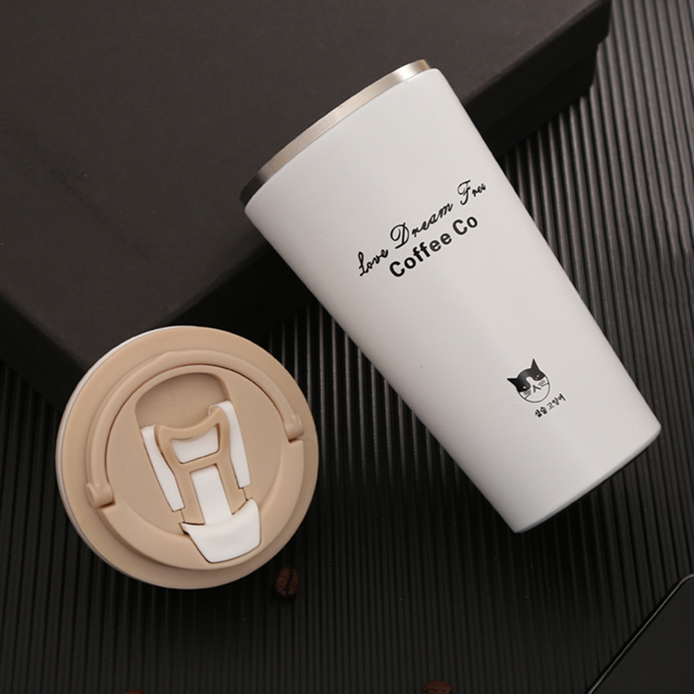 Copos de café de aço inoxidável de 500 ml com tampas de silicone antiderrapante luvas antiescaldante caso bebendo canecas de chá de água de cerveja