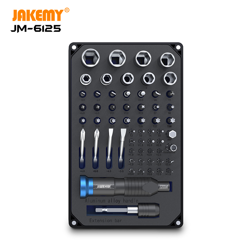 Jakemy JM-6125 Originele Schroevendraaier Set Met S-2 Driver Bit Diy Reparatie Tool Kit Voor Laptop Bril Mobiele