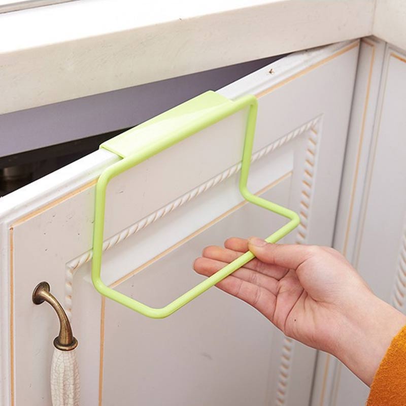 Plastic Non-marking Rag Hanging Towel Rack Holder Organizer Bathroom Kitchen Cabinet Cupboard Hanger Home bathroom storage rack