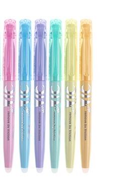 Pilot sw-fl frixion slettelig highlighter 6 stk farvemarkør sæt doodle malerartikler: 6 bløde farver sæt