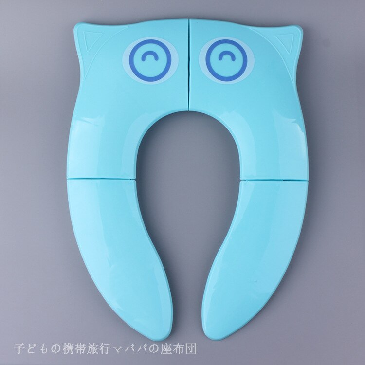 Leuke Kikker Opvouwbare Draagbare Reizen Plastic Baby Toiletbril Thuis Hotel Zindelijkheidstraining Seat Voor Kinderen Peuter Pot Stoel Pad /Mat: Blauw