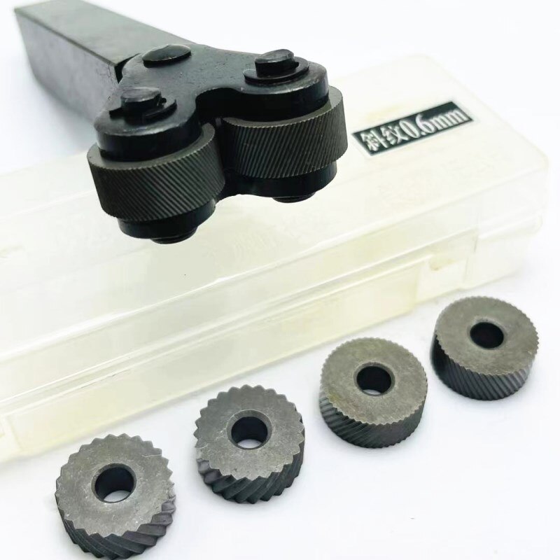 6 stk netagtige roulettering kniv 0.6mm 1.0mm 2.0mm hss inderste hul prægning hjul  +1 stk 16 mmx 18mm stål drejebænk værktøjsholder kogeplade
