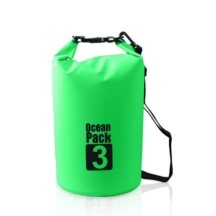 3L Wasserdichte Wasserdicht trocken Tasche Sack Lagerung Packung Beutel Schwimmen draussen Kajak Kanu Fluss Wandern Bootfahren: 3L Grün