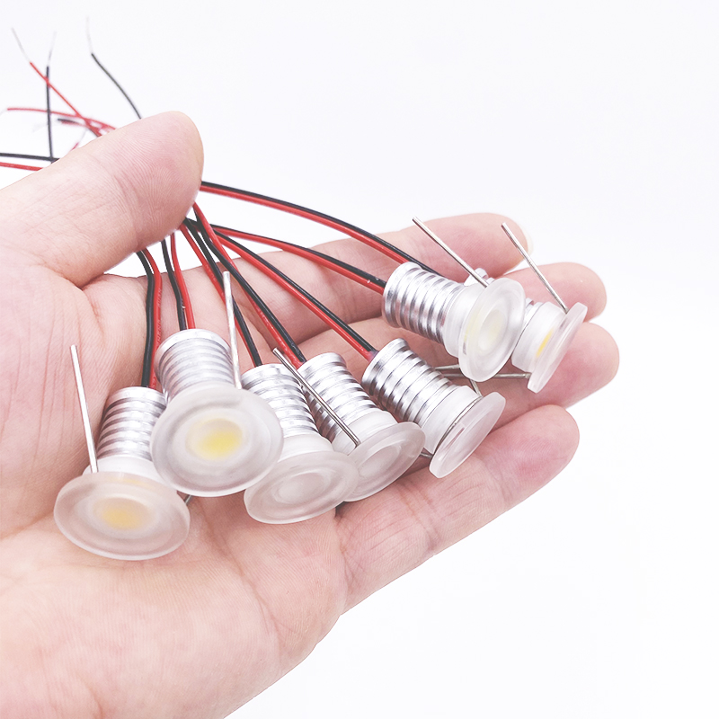 Minifoco Led para techo, foco de 1W y 0,5 W, acrílico, CC de 12V, para el hogar, escalera, barra de cableado, pantalla de coche, IP65