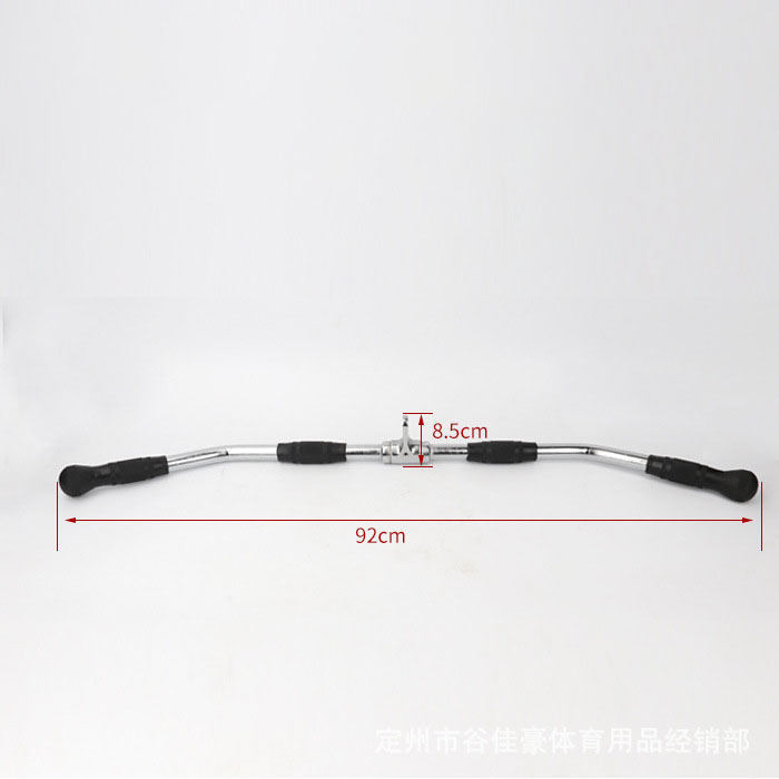 Fitness Lat Pull Down Bar Gym Handle Grip Gantry Frame Pully Cable Machine Attachment Triceps Muscle Workout Solid Rowing T-Bar: Red