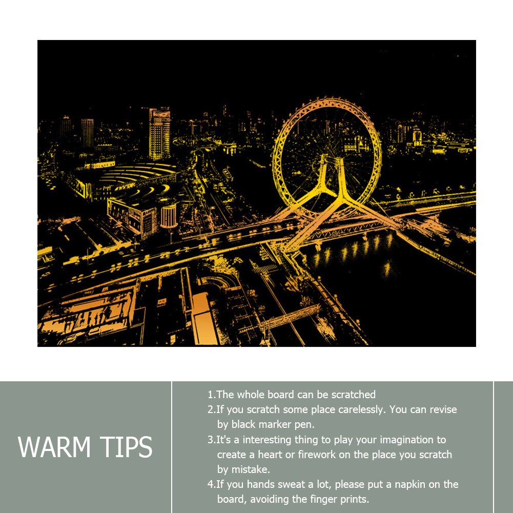 DIY Gradient Color Scratch Art Doodle Scraping Painting Educational Drawing Toys Magic Painting Stick Set Toys