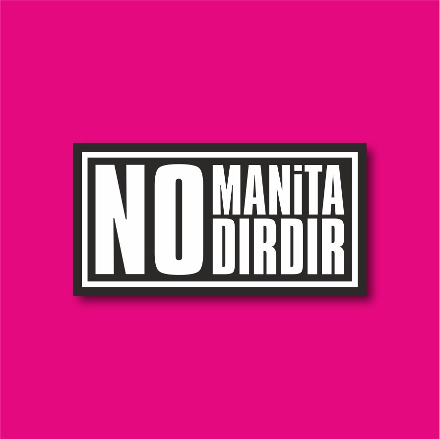 Geen Manita Laptop En Telefoon Sticker-Decal Max.8cm