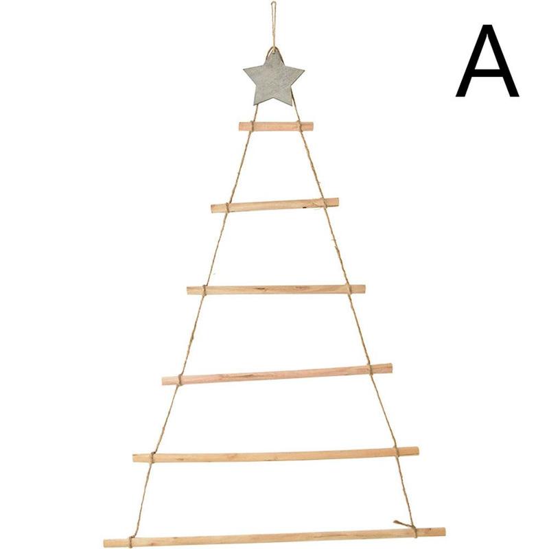 DIY Wooden Wall Hanging Christmas Tree Wooden Wall Hanging Xmas Year Decorations For Home Christmas Tree Ornaments D2C6