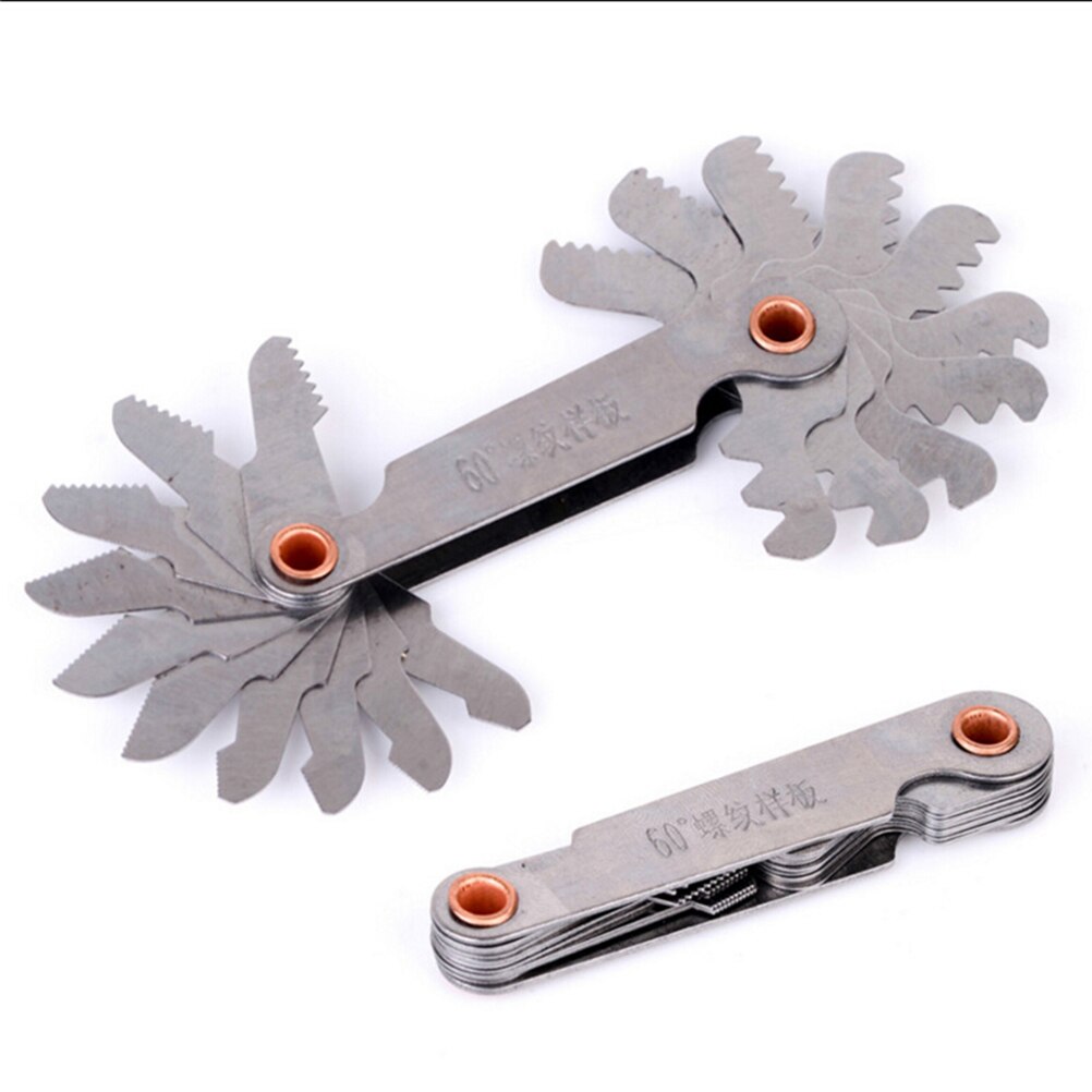 1PCS 60 Metric Degree Steel Thread Measuring Gage Screw Pitch Gauge Level Measuring Instrument