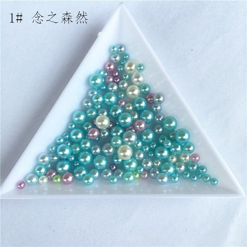 2.5-5mm blandade pärlor självhäftande kristalllim uv-harts lim simulering pärl tätningsfyllmedel 500 st: 1