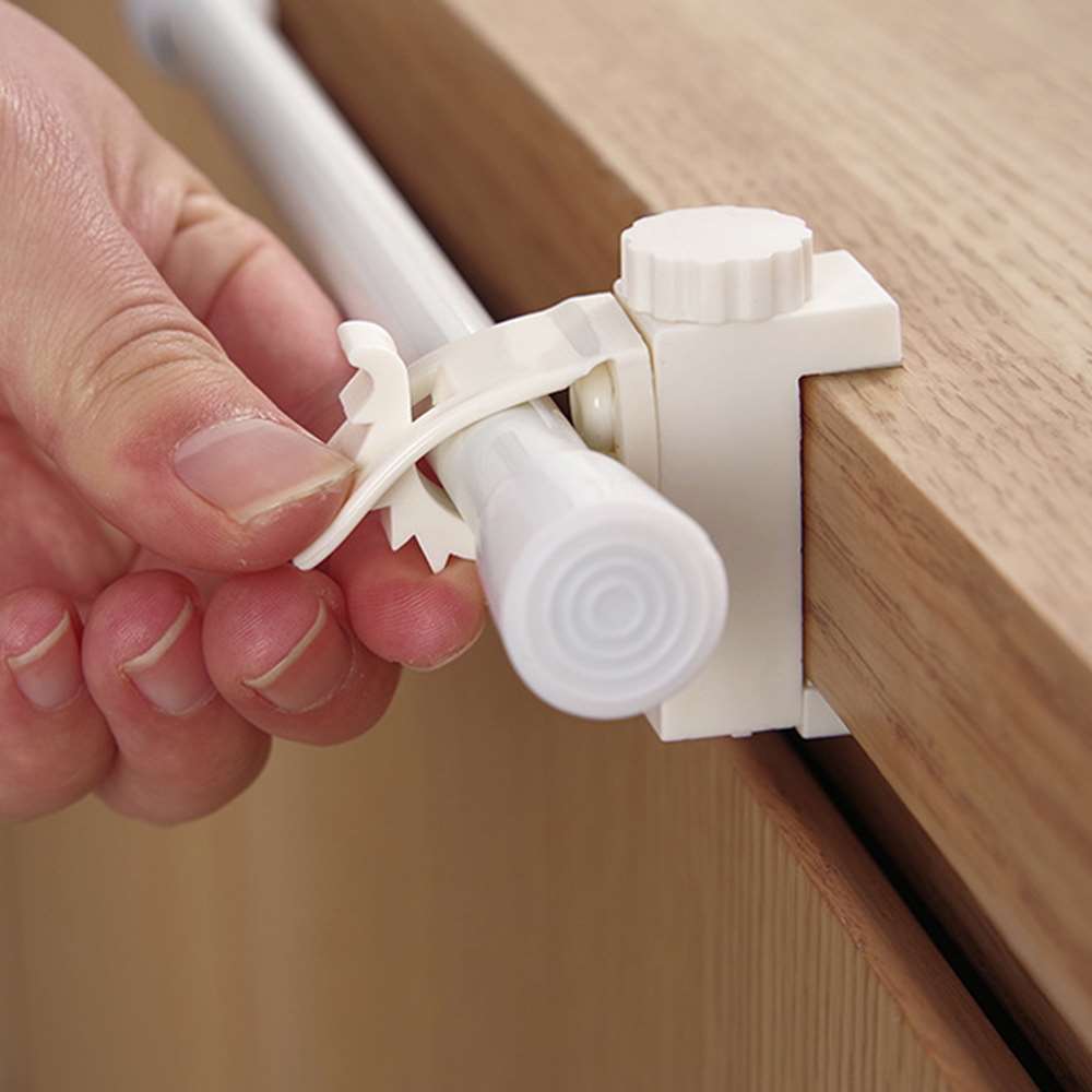 2 Sets Curtain Shelf Bracket Clip Hooks Curtain Rod Wall Shelf Brackets Adjustable Towel Rod Hook Holders Household Tool