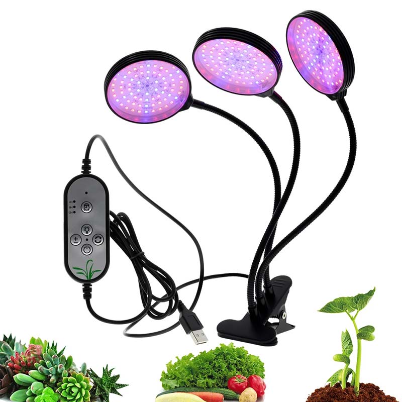 LED Grow Light USB PhytoLamp Full Spectrum Light With Control For Plants Seedlings Flower Indoor Grow Box Desktop Clip Lamp