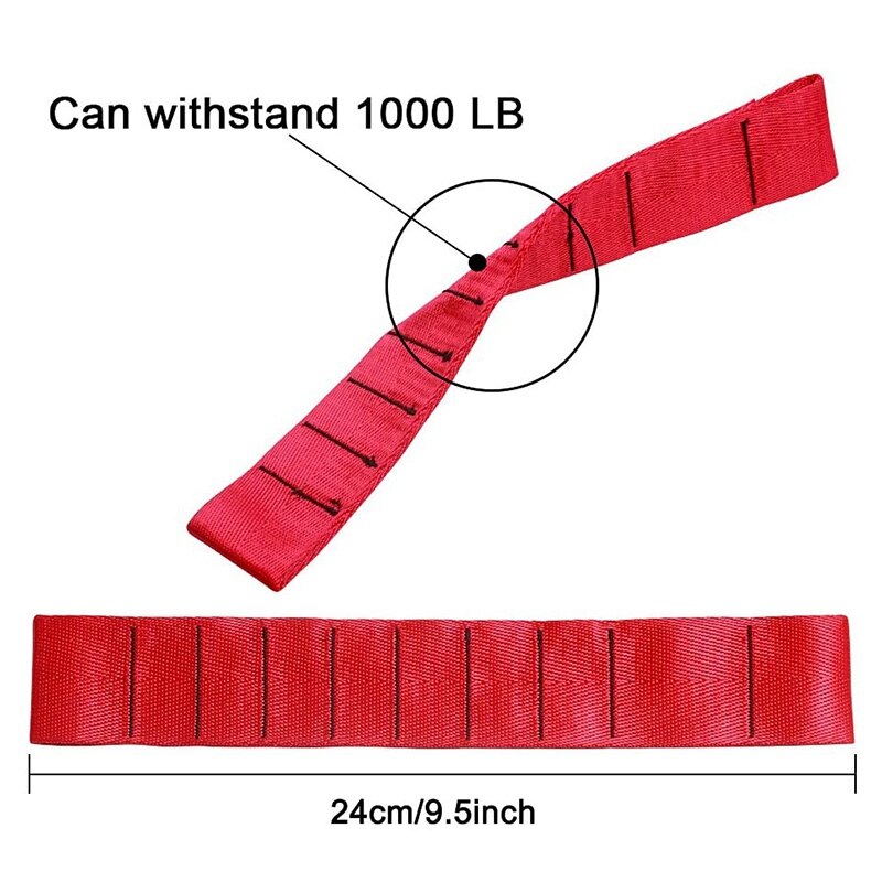 Heavy Duty Strong Adjustable Door Limiting Check Strap for Jeep Wrangler TJ JK JL Load 1000 Lb (2PCS-Red)