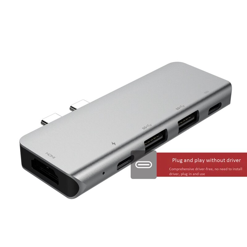 USB-C centro 4K 60HZ Tipo C centro USB adattatore Supporto 87W di Carico per pro / TV