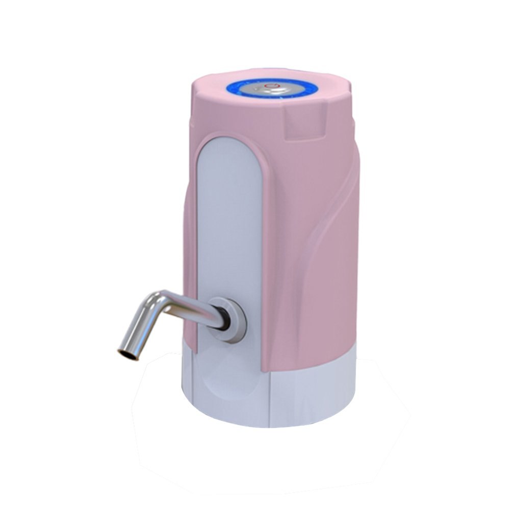 Genopladelig smart pumpe spand vand hjem automatisk drikke spand vand dispenser elektrisk tryk sug vandpumpe: Lyserød