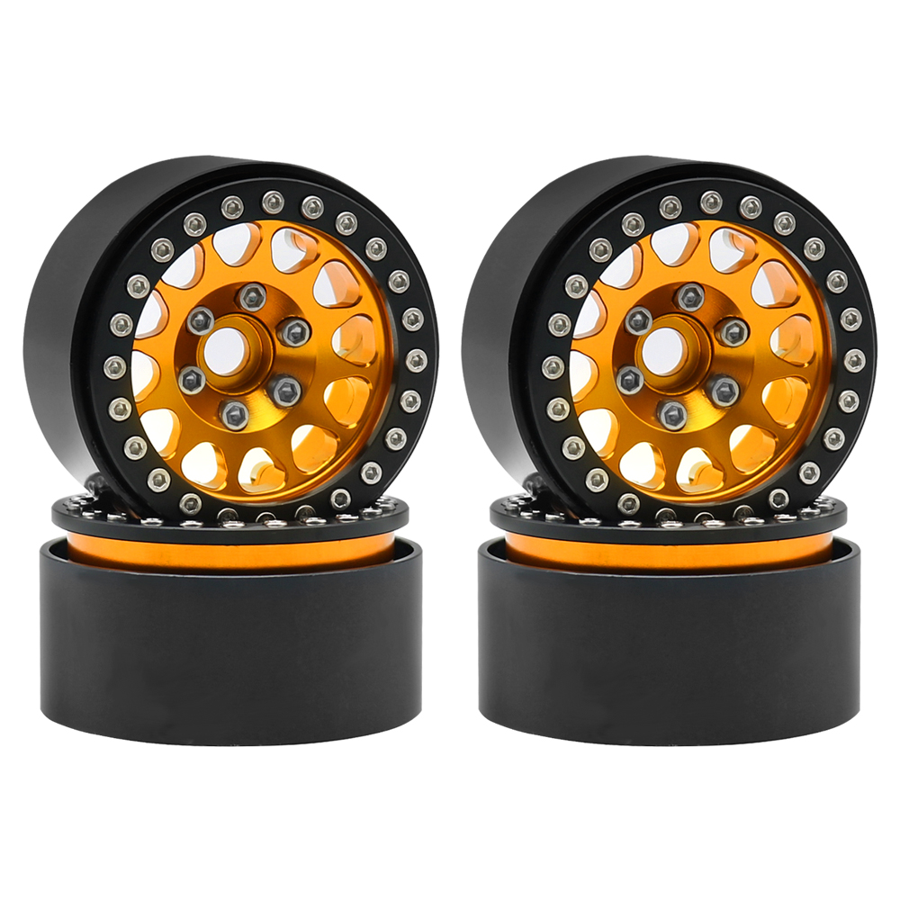 Metall 1.9 beadlock hjulnav för 1/10 hsp redcat  rc4wd wraith tamiya axial scx 10 d90 hpi rc bil reservdel: Ljusgrå