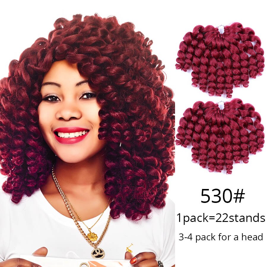 Leeons Jumpy Wand Curl Hair Extension For Braids Jamaican Bounce Crochet Hair Jumbo Braid Synthetic Braiding Hair For Women: #530