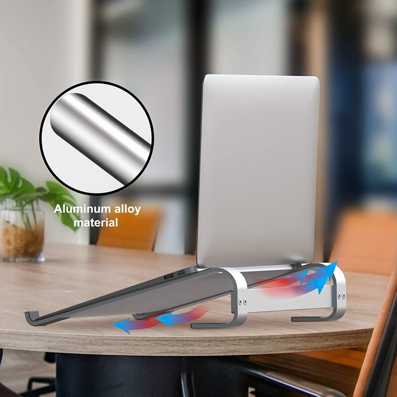 Potable Ventilated Ultra-thin Laptop Stand Ergonomic Aluminum Alloy Laptop Stand For 10-18 Inch Laptop Strong Compatibility