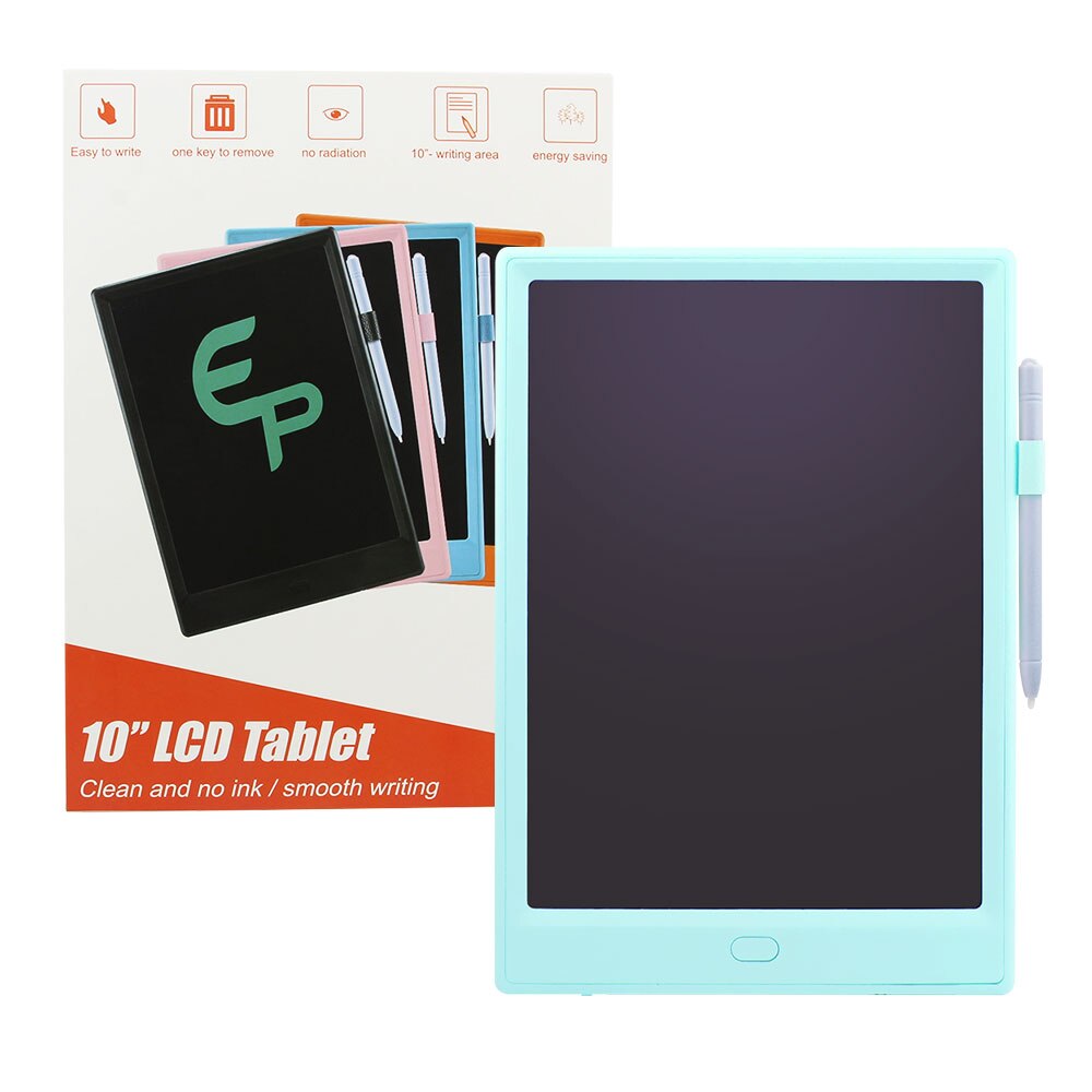 CHYI 10 Inch LCD Writing Tablet Electronic Erasable Epaper Notepads Digtal Graphic Board Smart Drawing Memo Pad For Kids To Draw: Blue