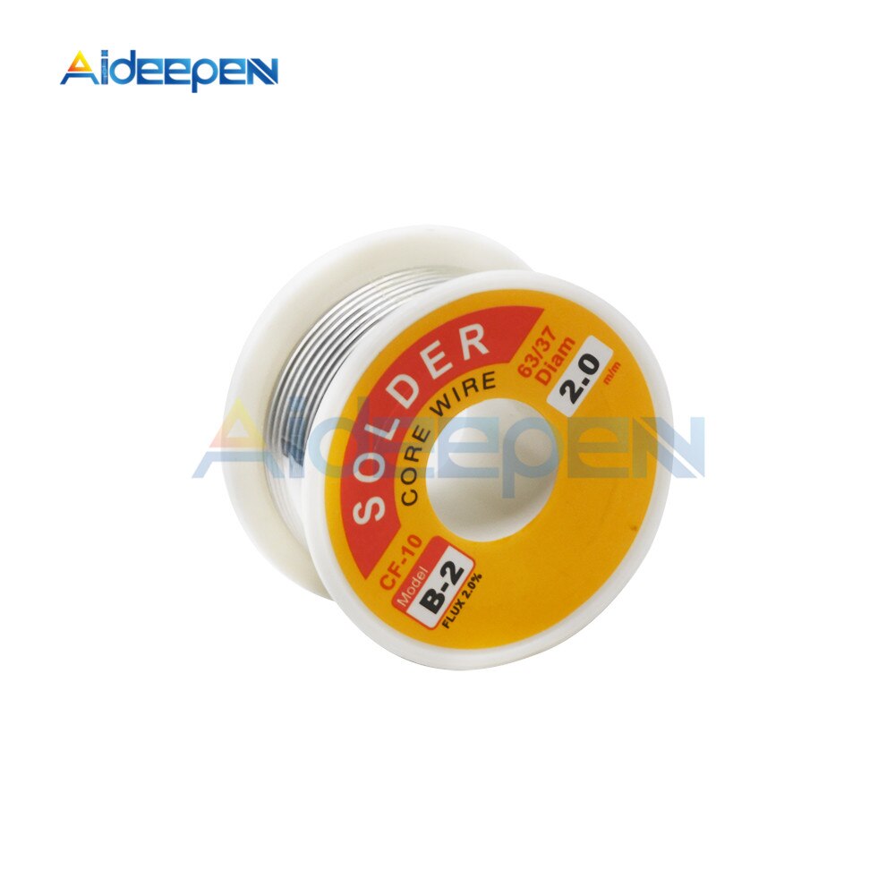 Wysoka czystość 2mm strumień 2.0% 45FT cyna ołów cyna robić lutowania topnieć kalafonia lutowany drut lutowniczy rolka nie-czysty 100g