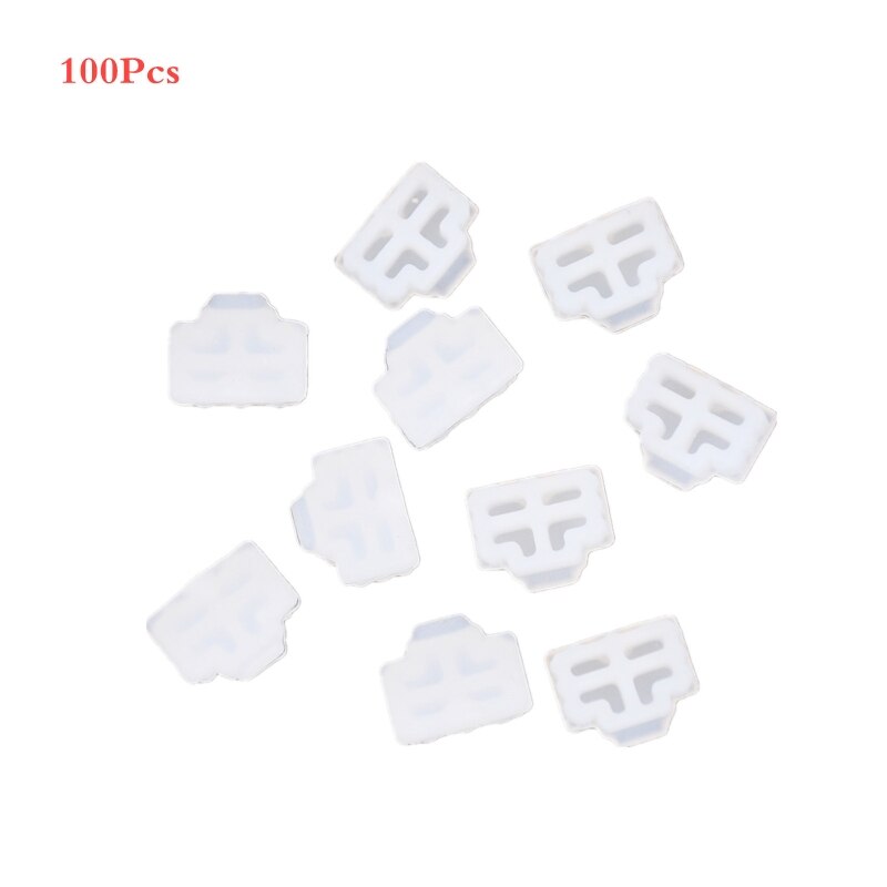 100Pcs Black Ethernet Hub Port RJ45 Anti Dust Cover Cap Protector Plug for RJ45 Female Jack: White