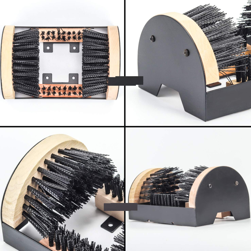 Boot Scrubber Cleaner Shoe Brush - Mountable Boot Scrubber Buffer for Boots, Shoes, Sneakers - Indoor/Outdoor Boot Scraper