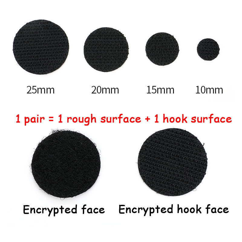 Loop and Hook Dot Stickers Round Velcro Adhesive Tape Adesivo Self Adhesive Disks Dot Curtain Fabric Strong Glue Fastener Tape
