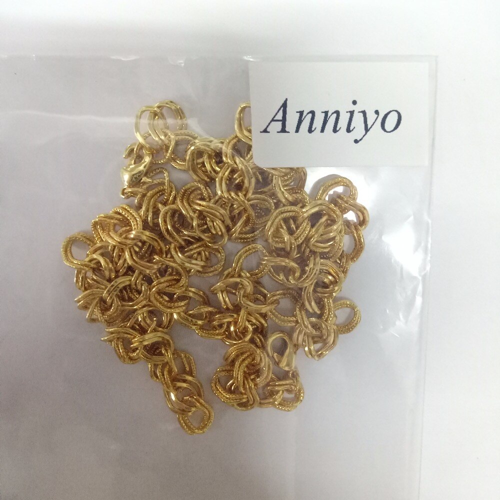 Anniyo Dunne Ketting Armbanden voor Vrouwen, Goud Kleur Afrika Sieraden set (50cm Kettingen, 21cm Armband) #040006