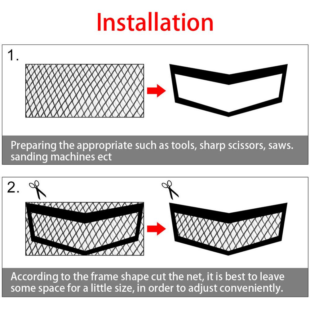 Car Vehicle Black Tone Aluminum Alloy 100x33cm Rhombic Grille Mesh Sheet Universal Fit for Any Bumper Body Kit Fender
