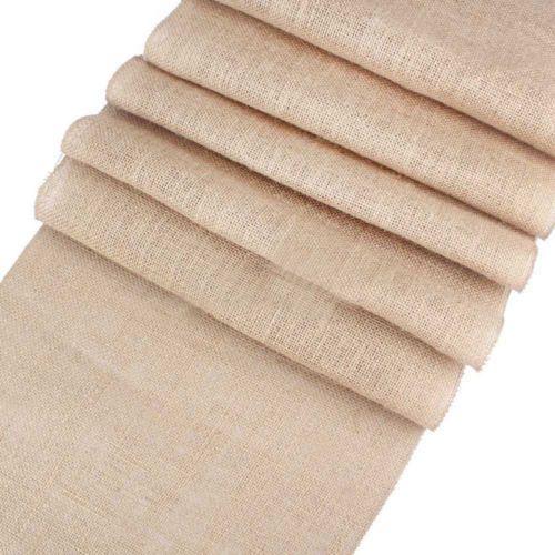 Aa hessian säckväv bordslöpare weding blomma spetsar naturlig rustik vintage dekor: 30 x 275 / A