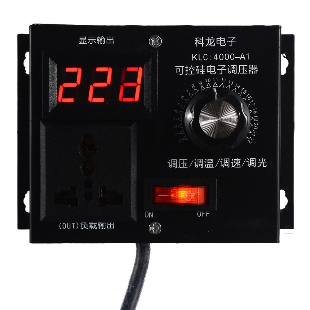 220v 4000w variabel spänningsregulator för fläkthastighet motorstyrning dimmersats