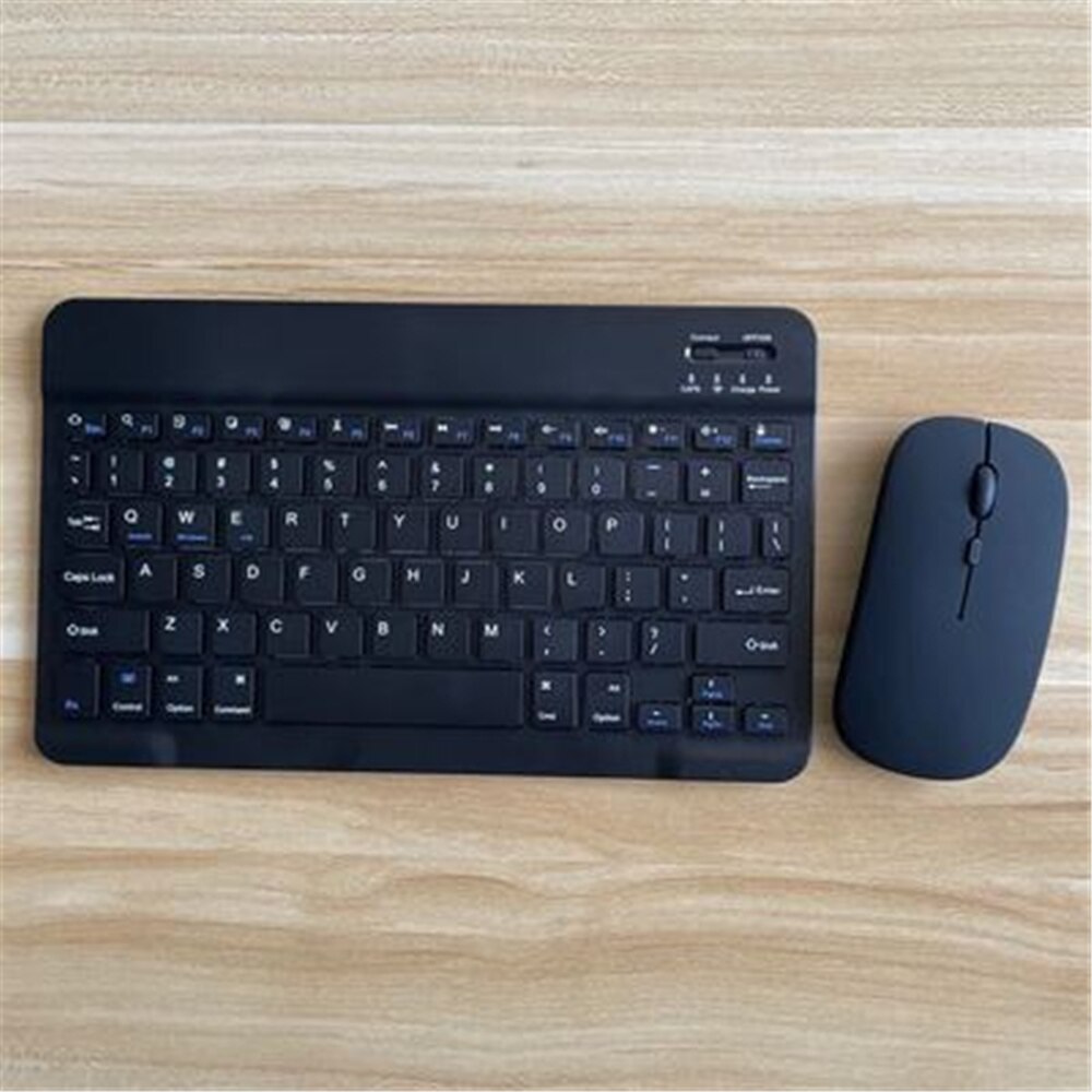 Mobile Phone Tablet Computer Wireless Keyboards And Mouse Set Can Be used as IOS Android Windows universal keyboard: 10 inch black