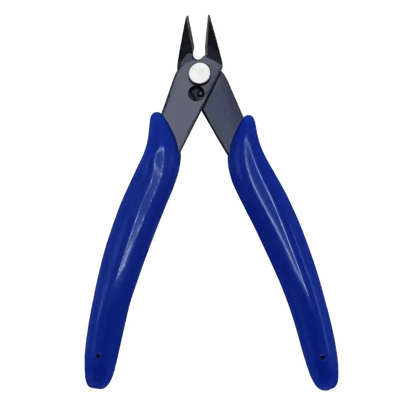 170-draadknipper DIY-trimmer Diagonale zijkniptang Kabeltang Mini Rood Blauw Tang Knipt Flush Nipper Draadtrimmer Handgereedschap: lichtblauw