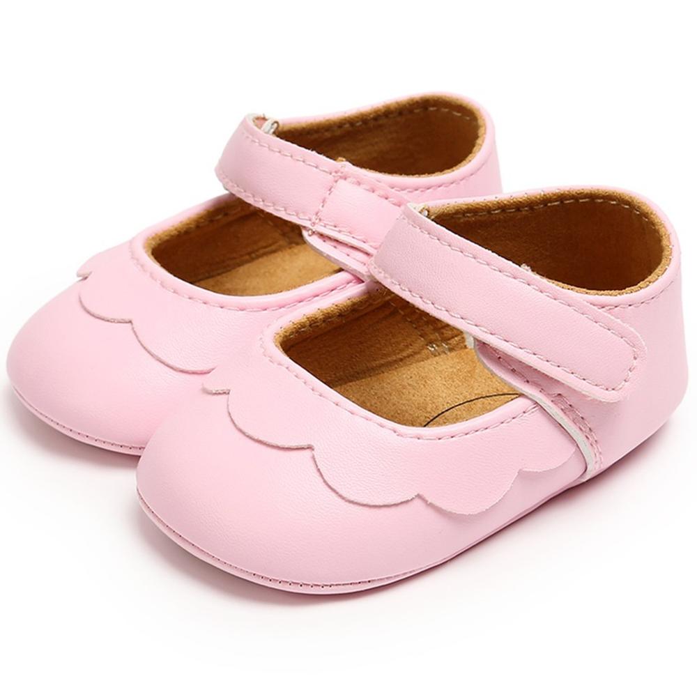 Niño chico bebé niño lindo primer paseo primavera superficial gancho y bucle zapatos 0-18m zapatos de bebé: Pink / 11