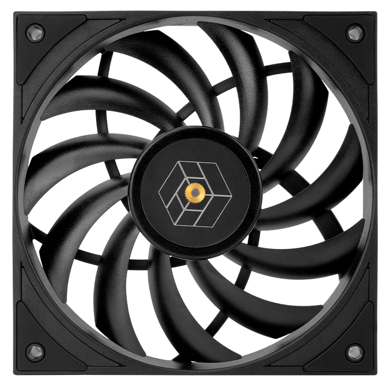 Thermalright TL-H12015 120x120x15mm Computer case cooling fan，3Phase 6 Pole Motor/S-FDB V2 bearing/Black and white colors: Black