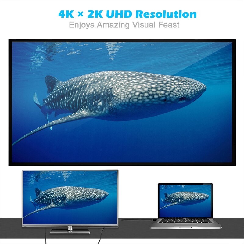 Choetech usb type c til dvi kabel 4k 30hz 1.8m usb c til dvi -d 24+1 adapter til macbook samsung  s10 s9 s8 type c div d adapter
