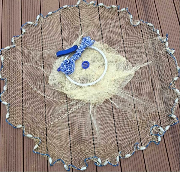 Easy to throw Cast net 2.4-4.2M american style nylon line fishing net hand throw network fishing tools outdoor sports product