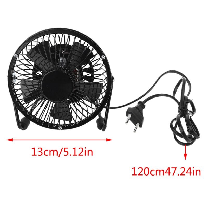 US EU UK Plug AC 110V 220V Electric Fans Table Metal Fan Small Desktop Fan Suitable for Home and Office Personal Fan 19QE