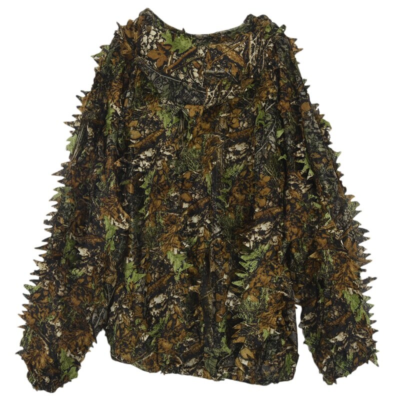 3D Folha Adultos Ghillie Suit Woodland Camo/Camuflagem Caça Veados Perseguição em