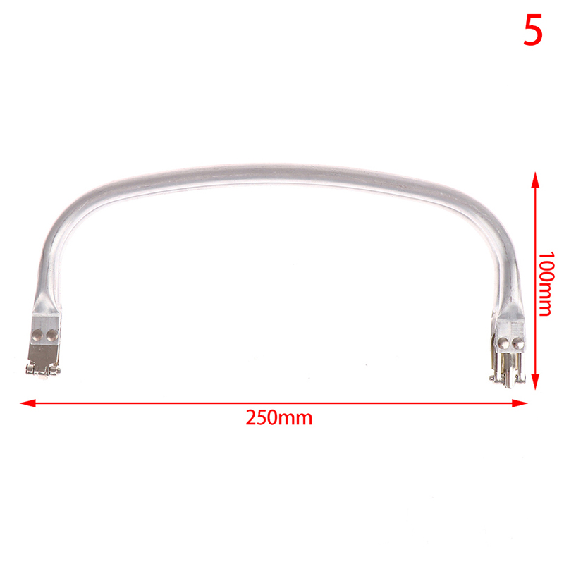 130/190/230/250mm Wolke Arzt Geldbörse Rahmen Metall Aluminium Rohr Rahmen Tasche Griff Kupplung Tasche teile: 5